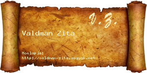 Valdman Zita névjegykártya